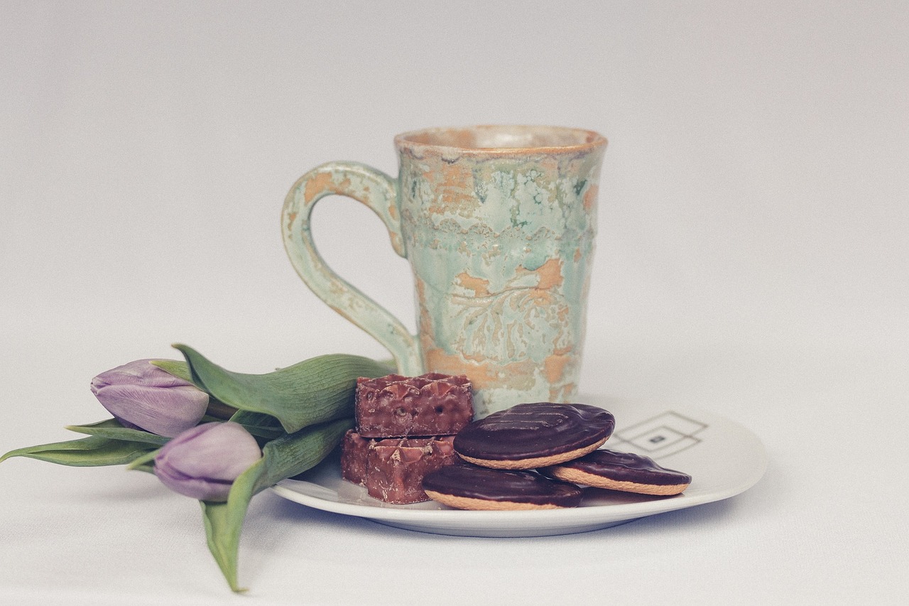 cookies flowers mug free photo