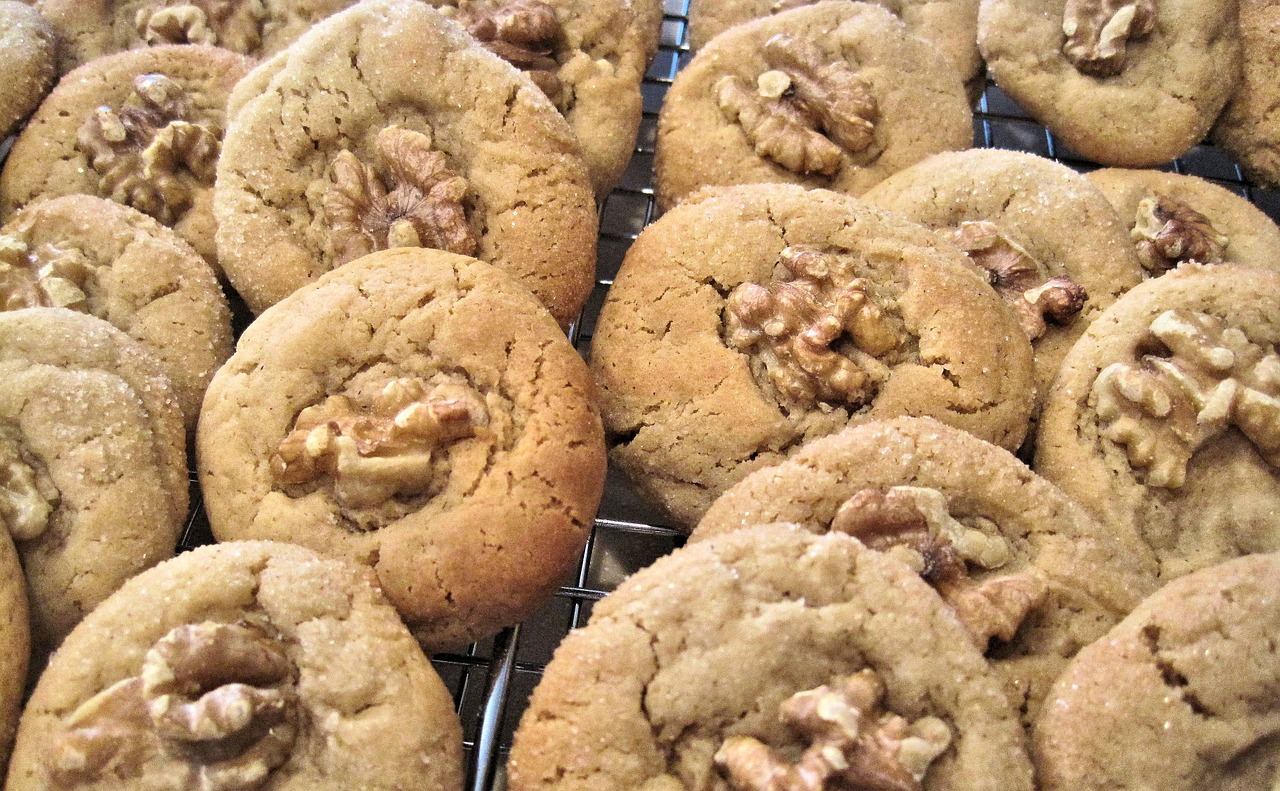 cookies biscuits honey walnut free photo