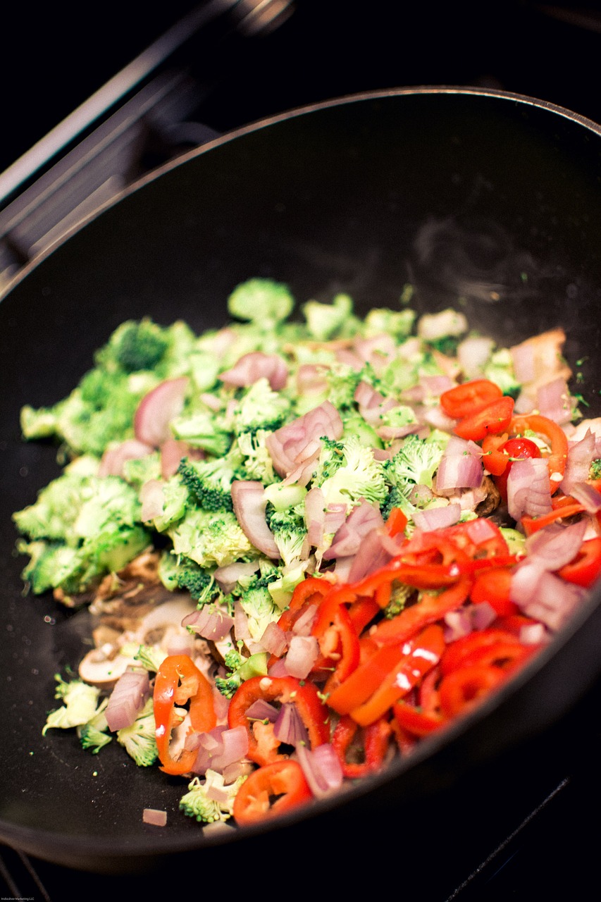 cooking vegetables stove free photo