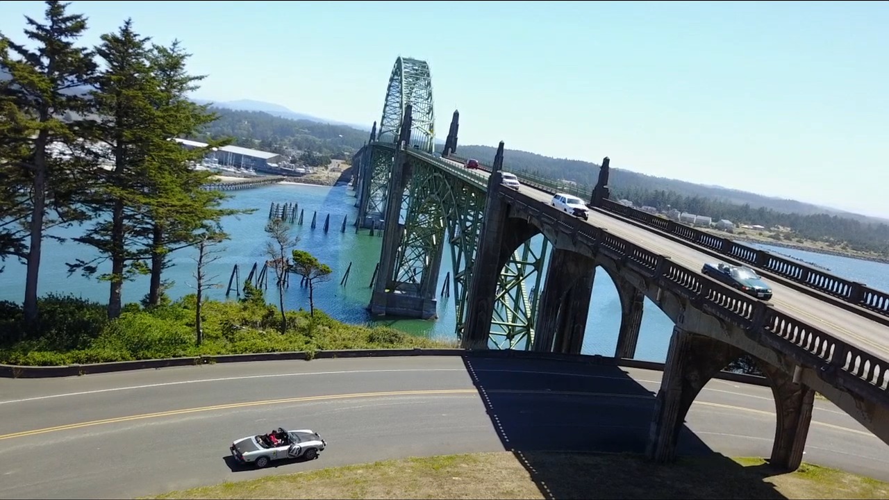 cool bridge riverfront aerial free photo