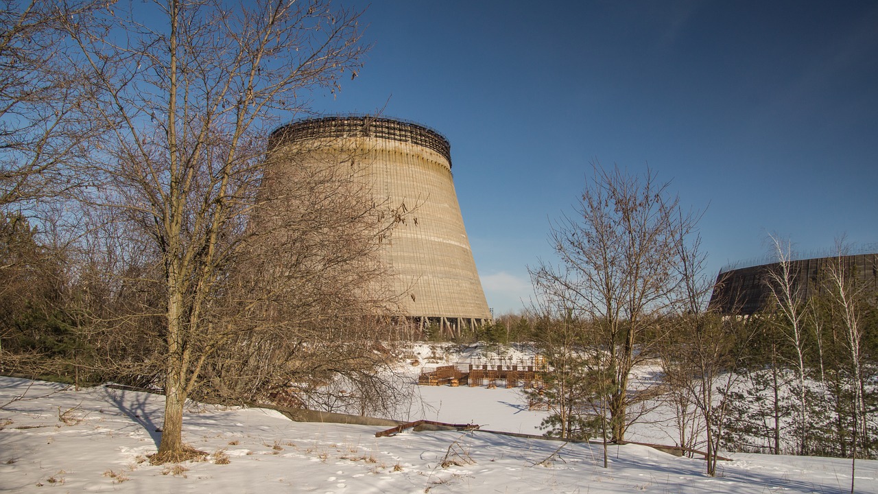 cooling tower  reactor  unfinished free photo