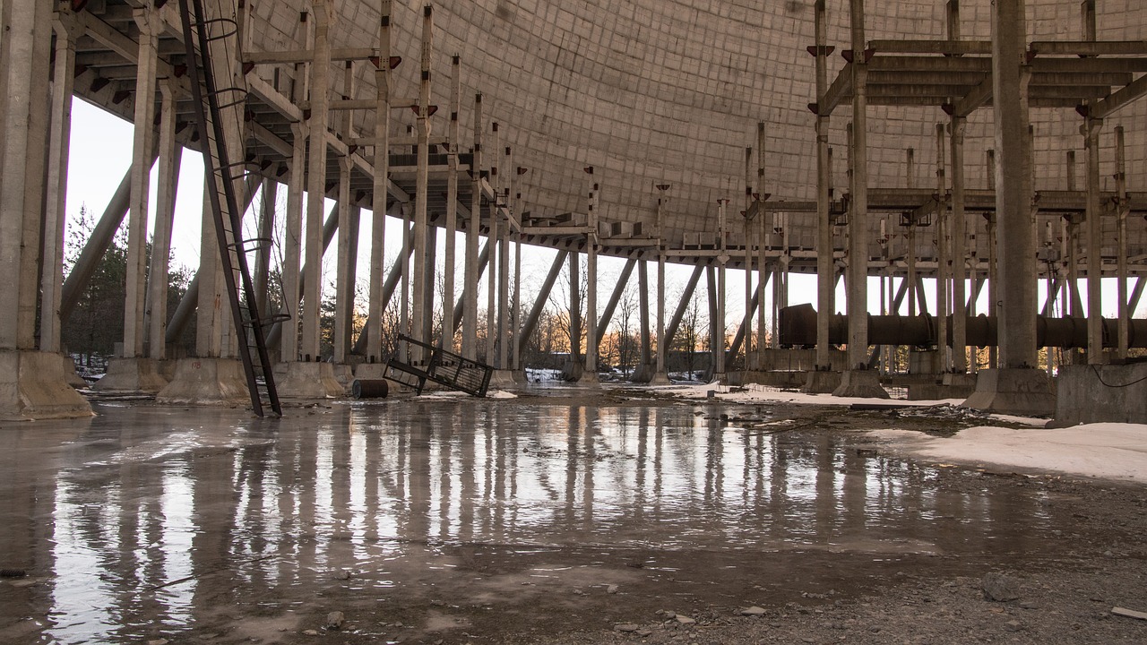 cooling tower  reactor  unfinished free photo