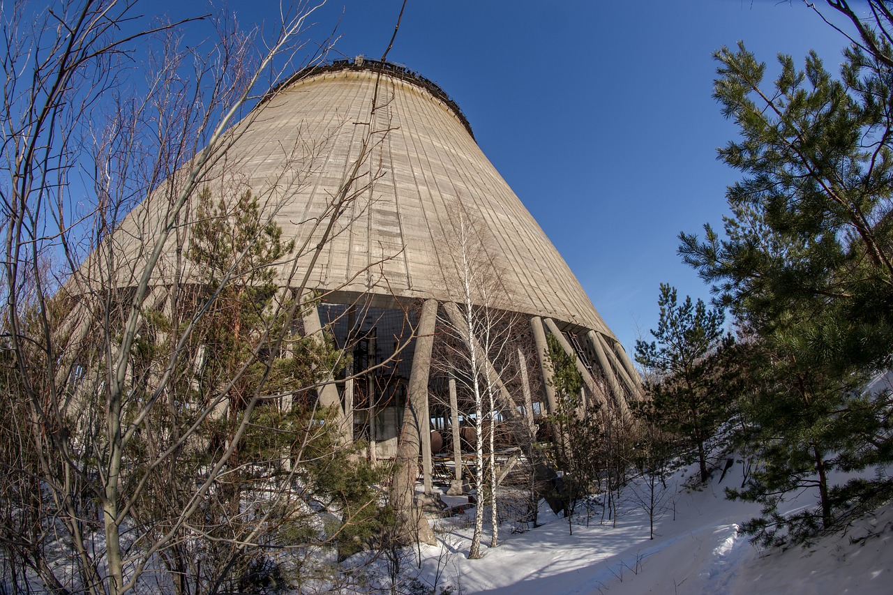 cooling tower  reactor  unfinished free photo