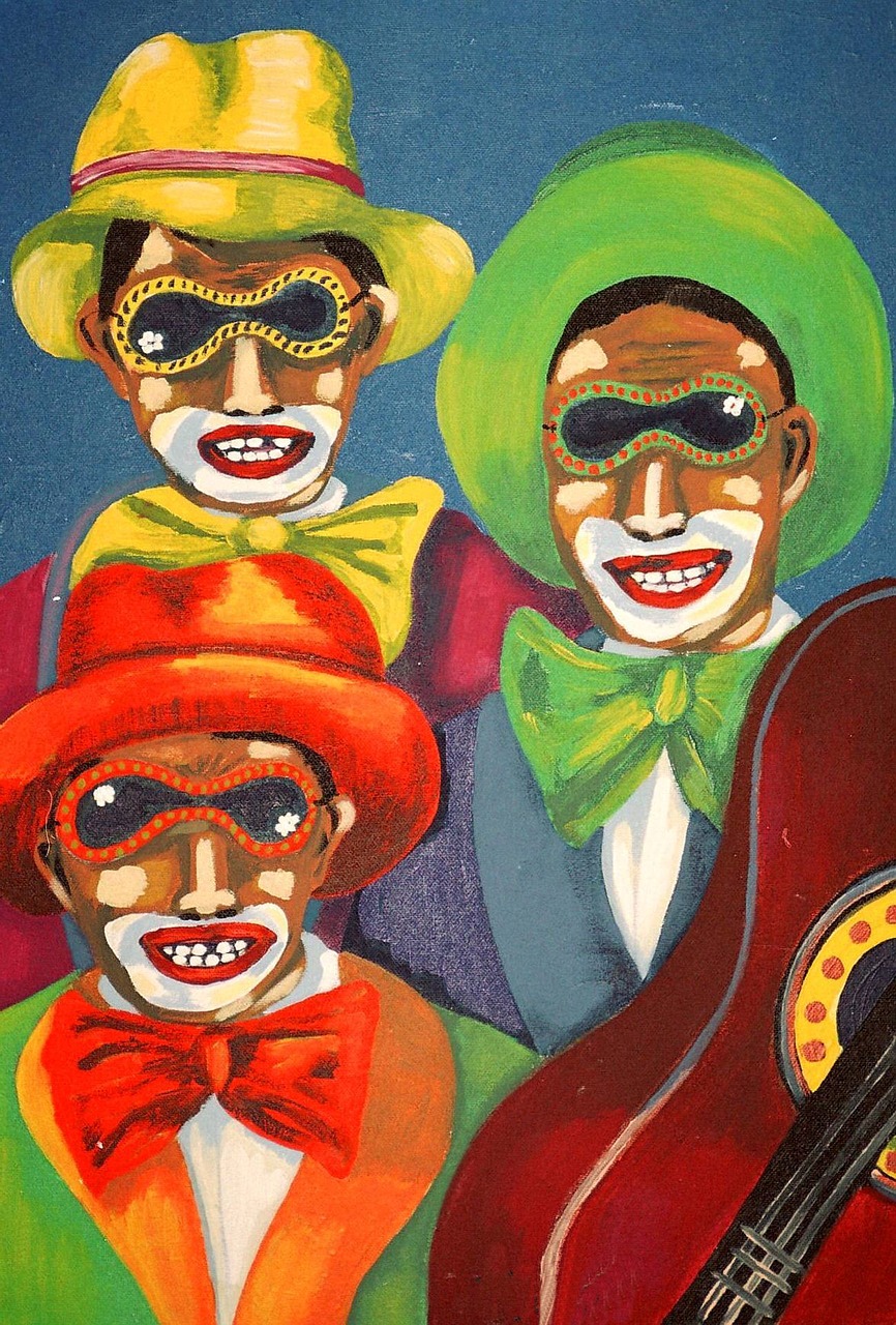 coons carnival acrylic painting free photo
