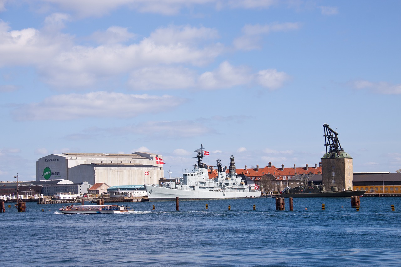 copenhagen harbour ships free photo