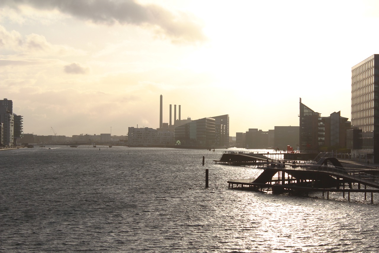 copenhagen sun clouds free photo