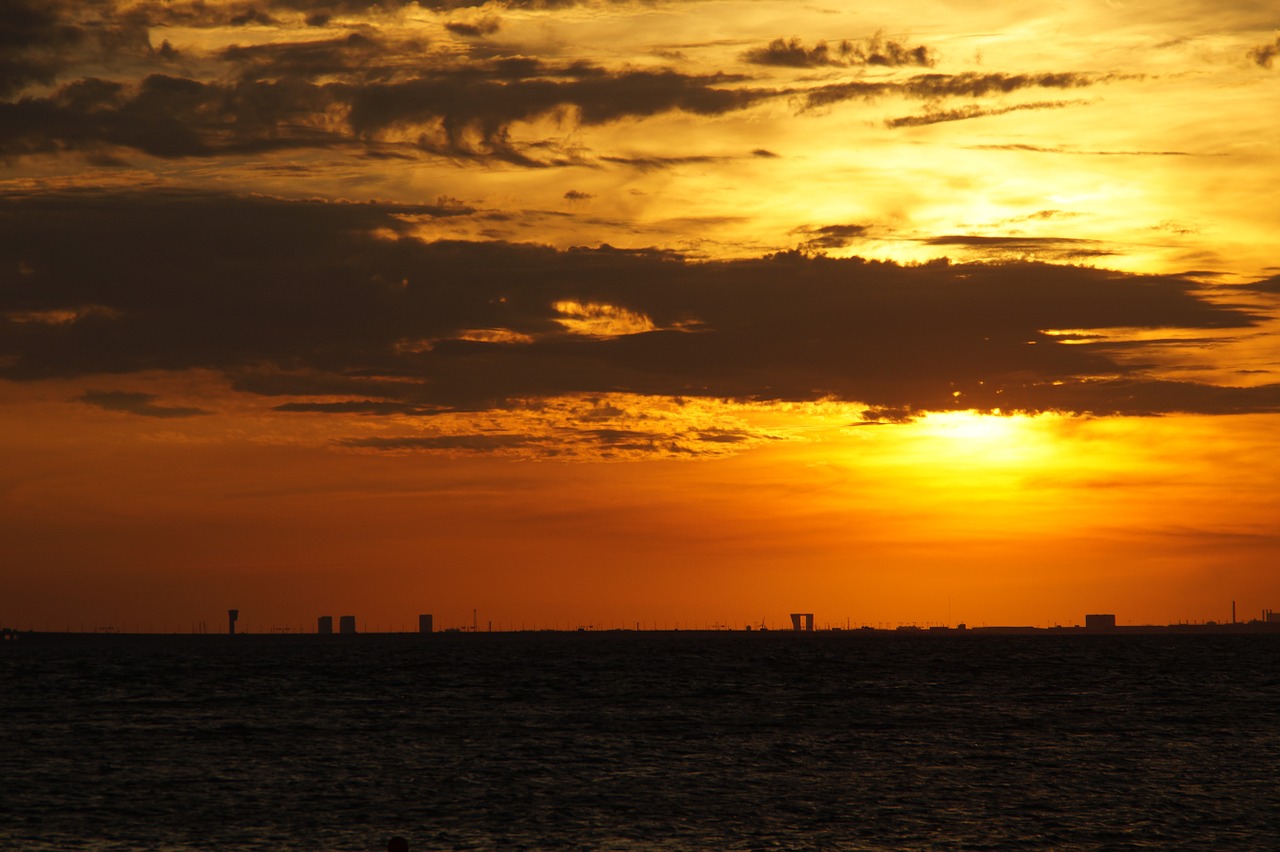 copenhagen silhouette sunset free photo