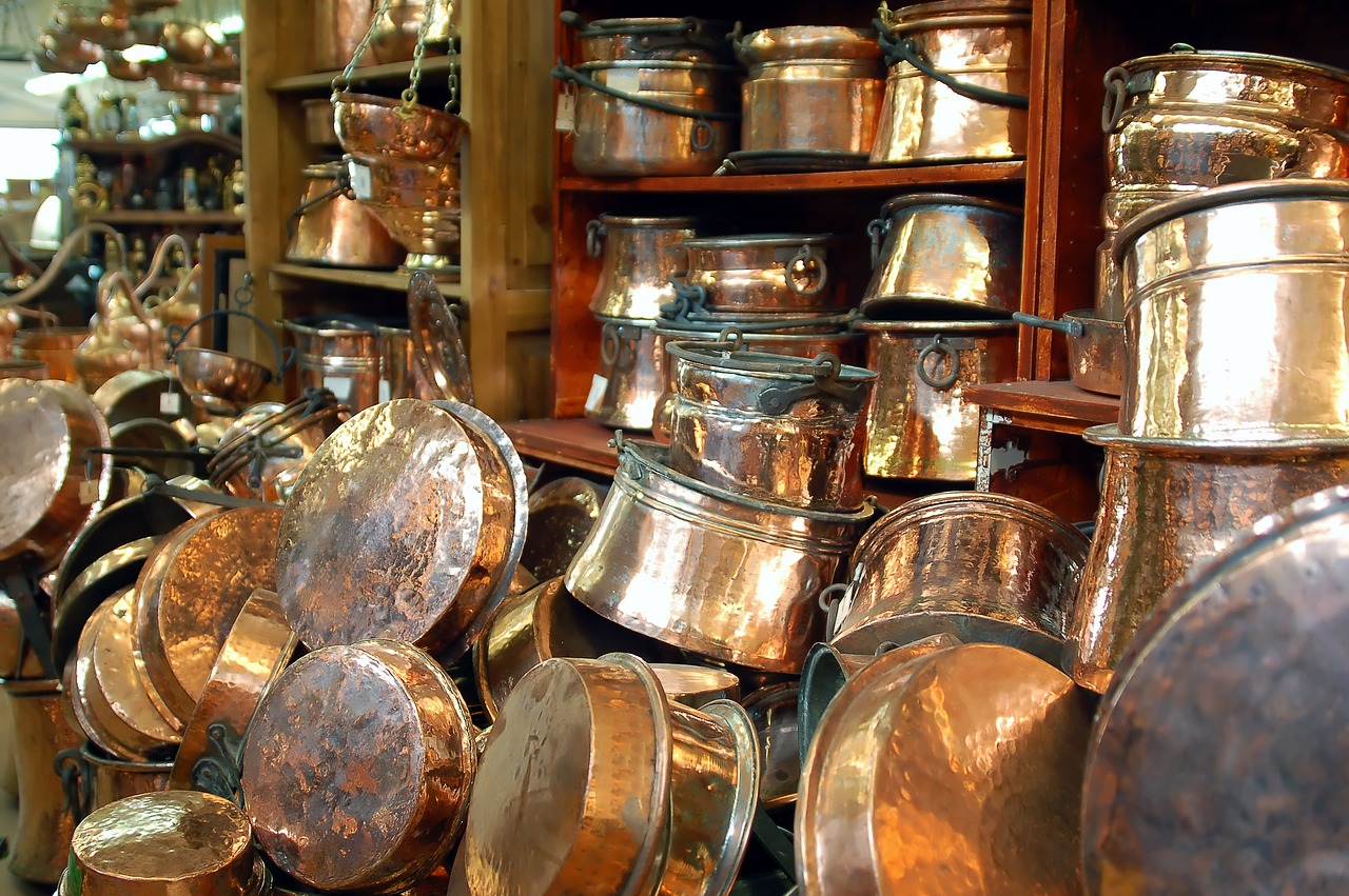 copper tableware antiques free photo