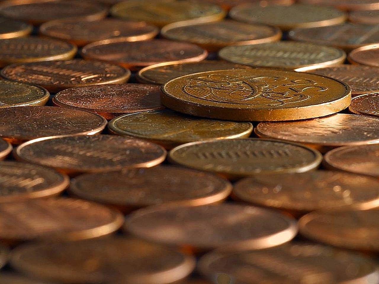 copper pennies penny free photo