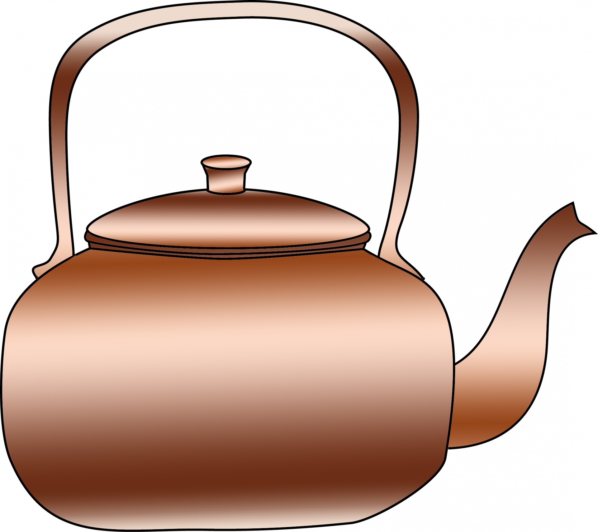 kettle copper clipart free photo