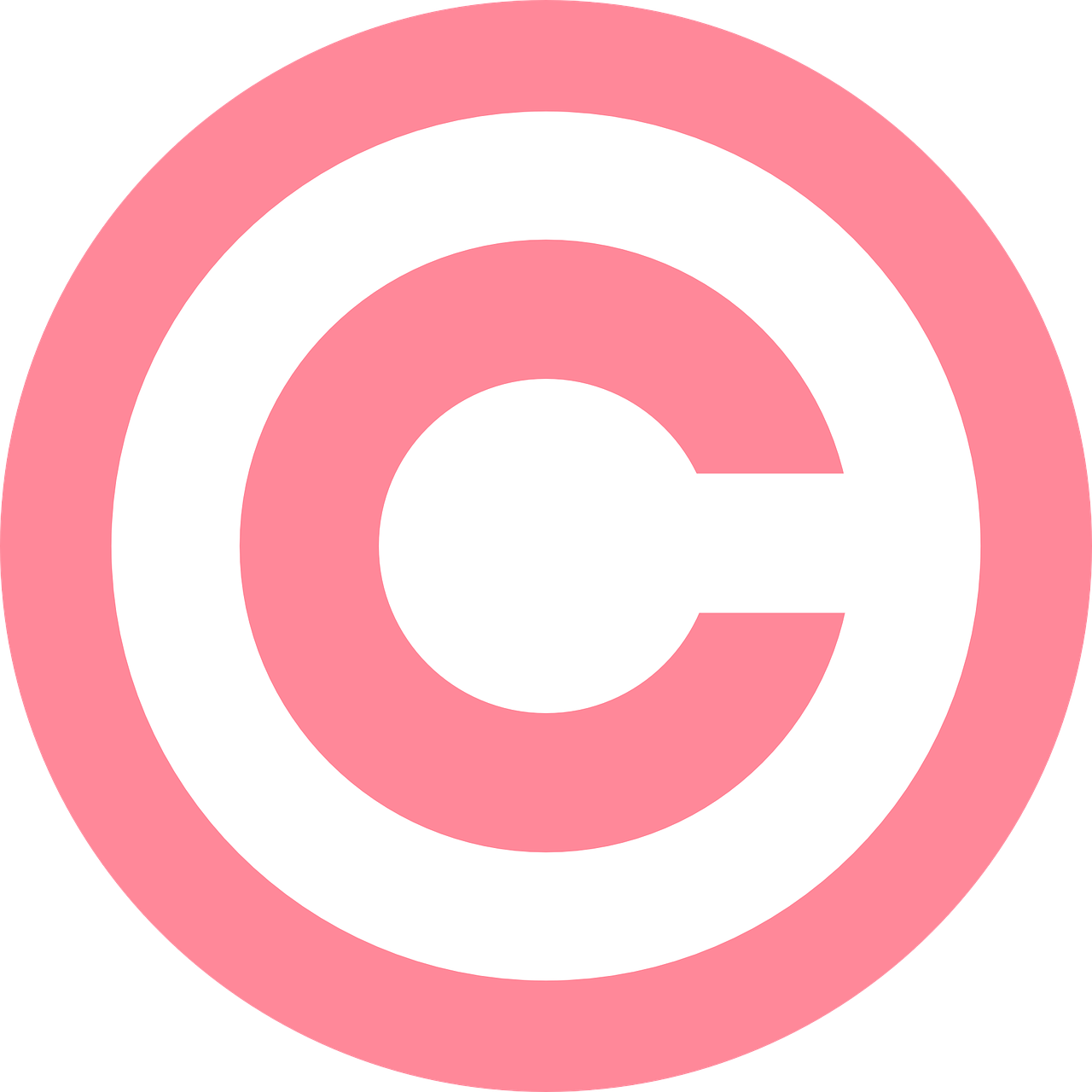 copyright symbol pink free photo