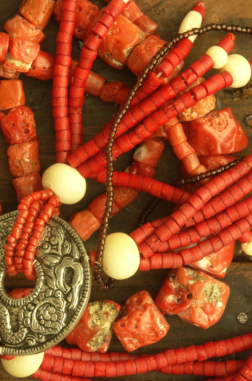 coral necklace jewelry free photo