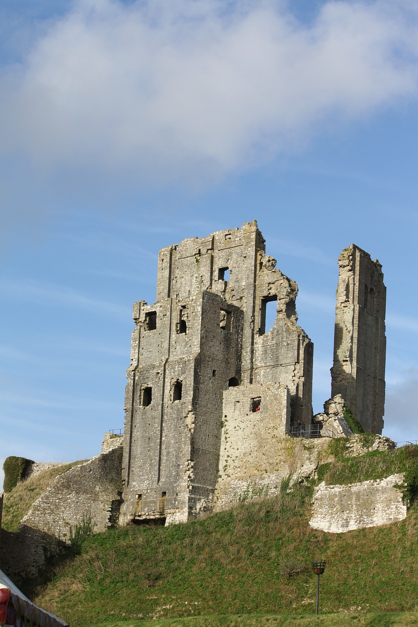 corfe castle castle medieval free photo