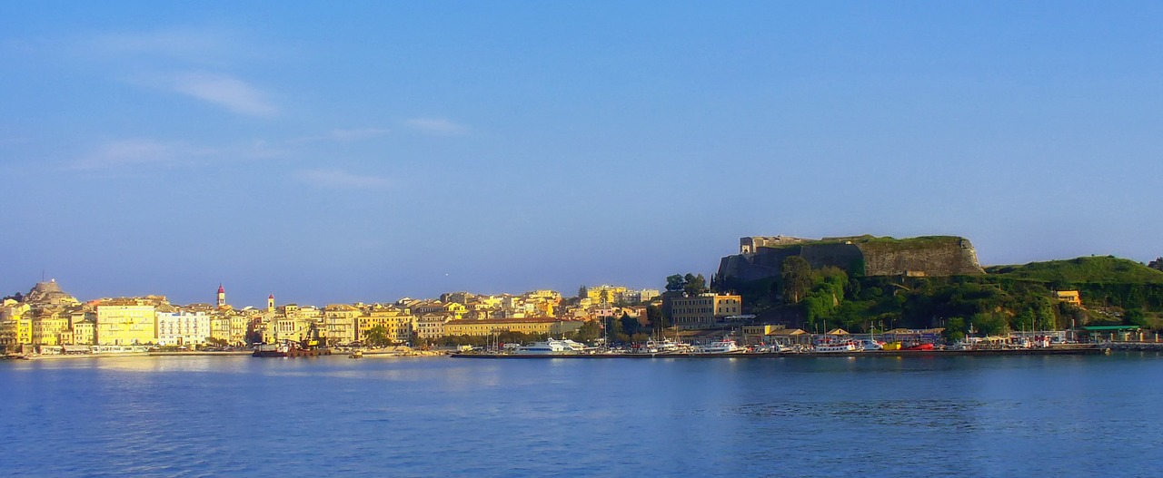 corfu greece panorama free photo