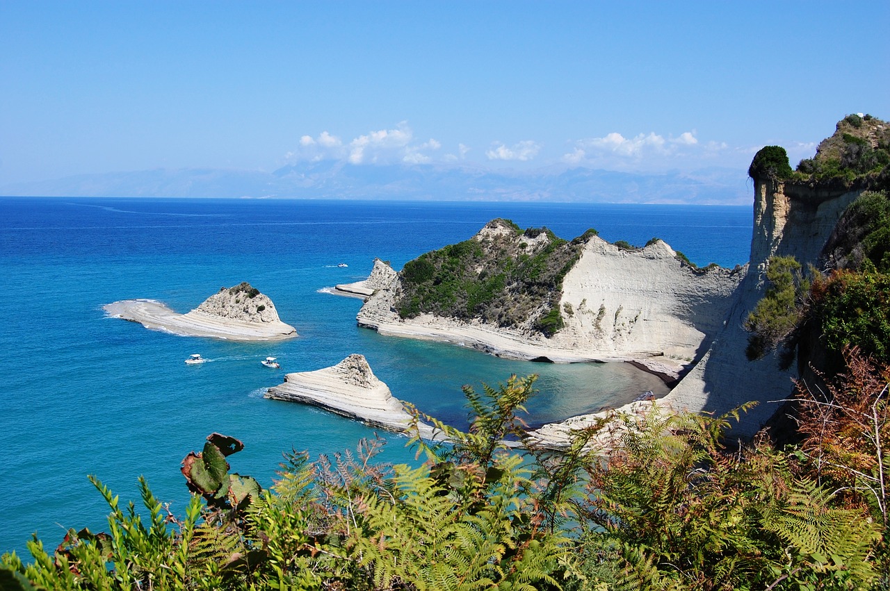 corfu  the cliffs  the coast free photo