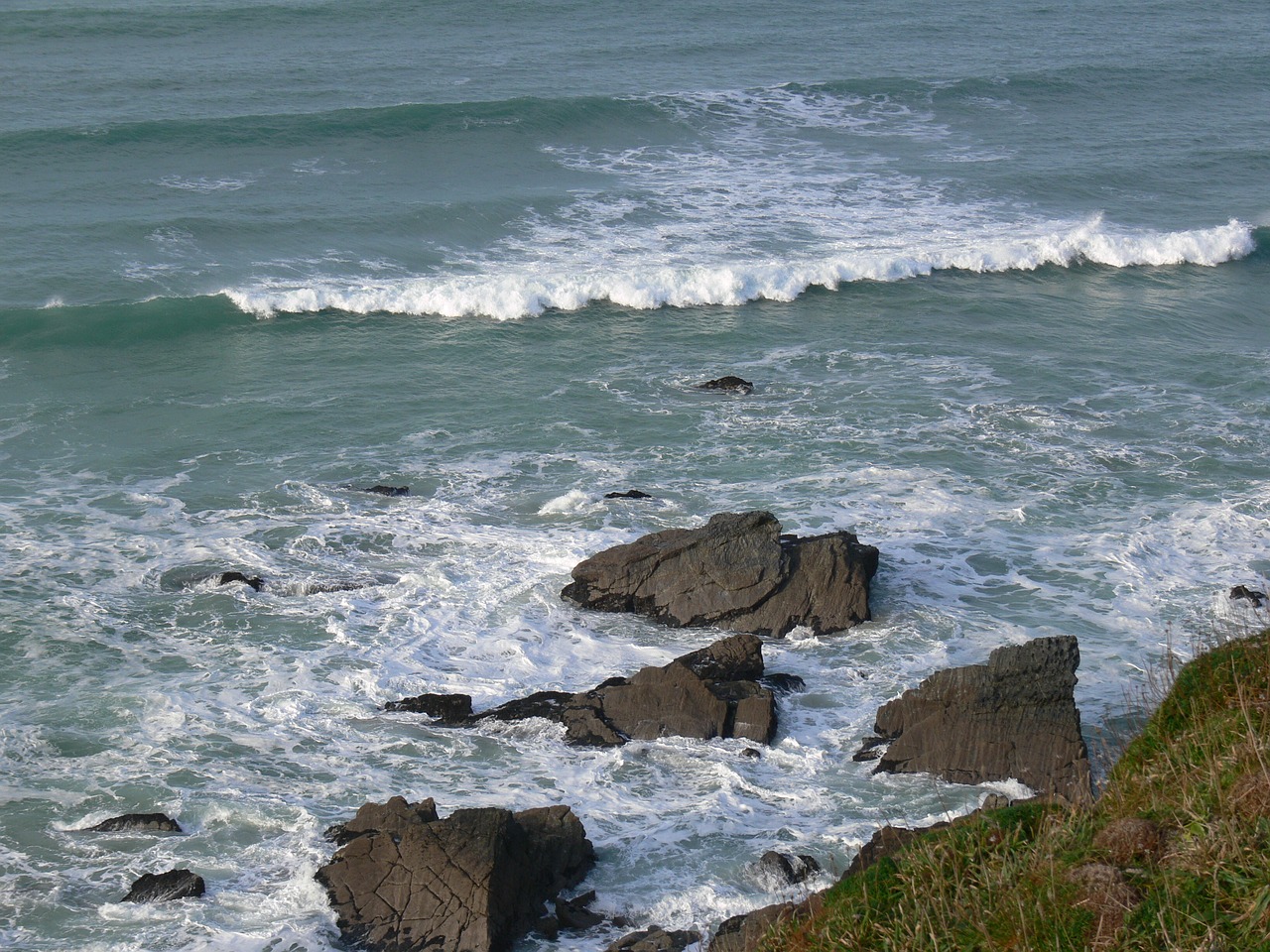 cornish sea landscape free photo