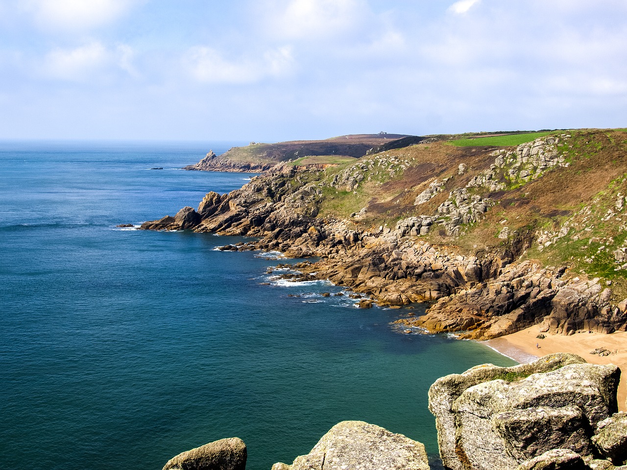 cornwall coast landscape free photo