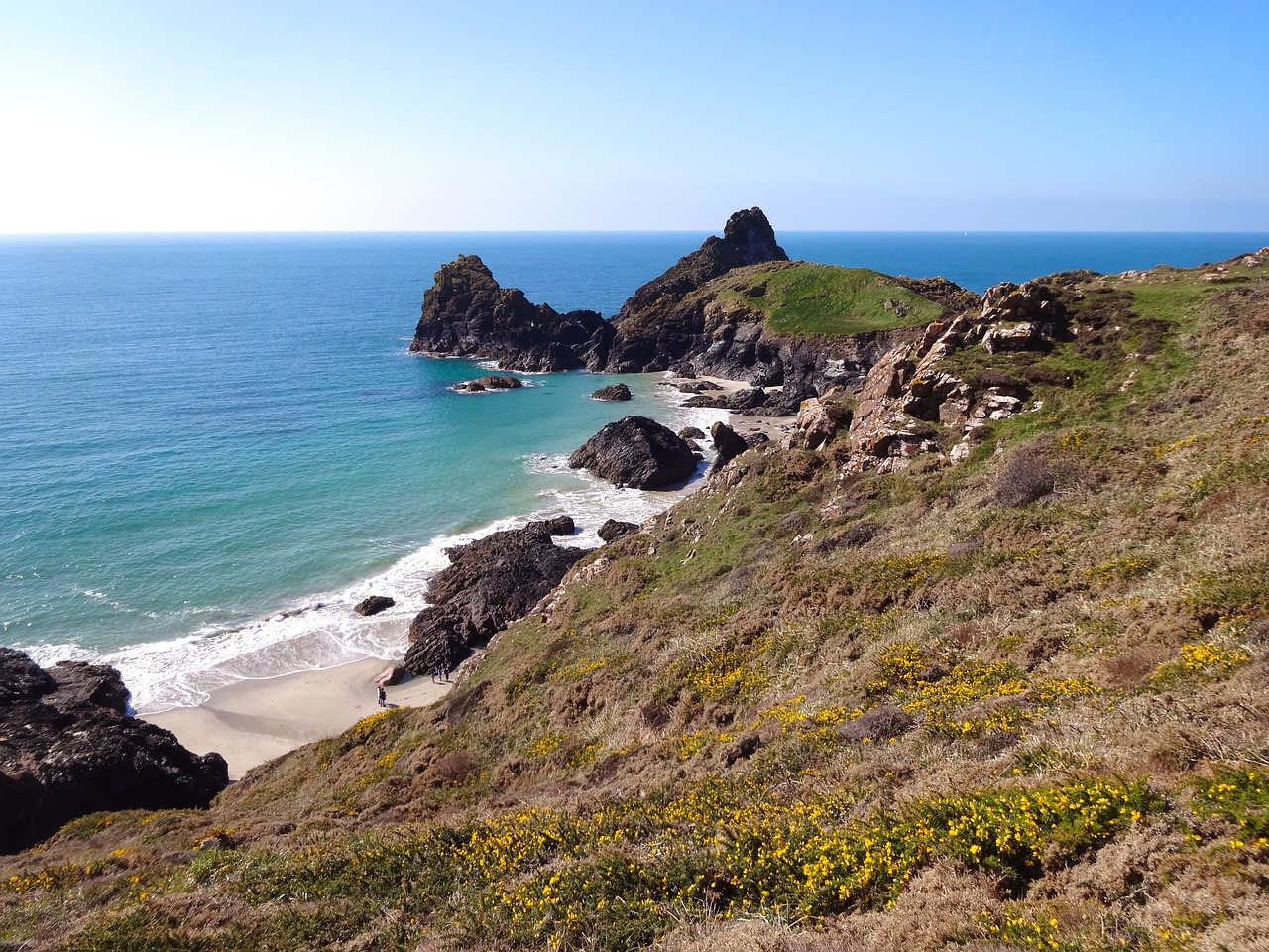 cornwall coast sea free photo