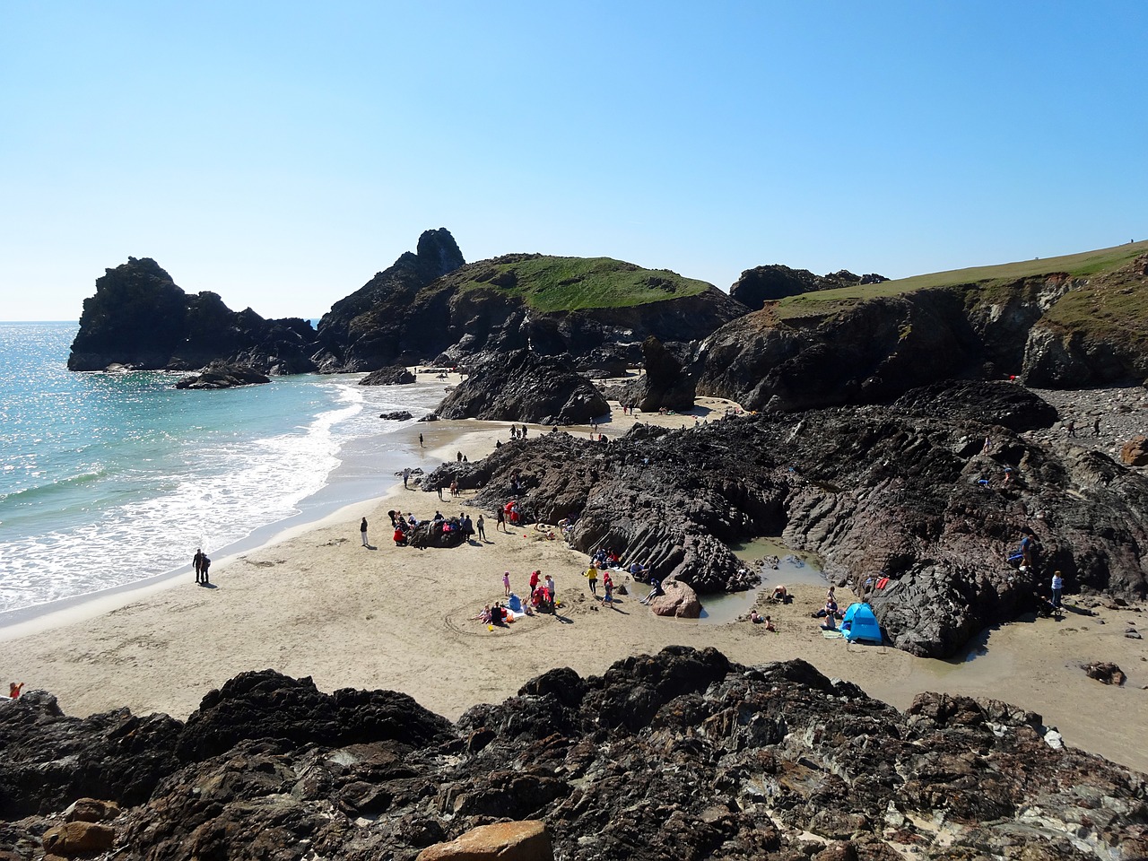 cornwall coast beach free photo