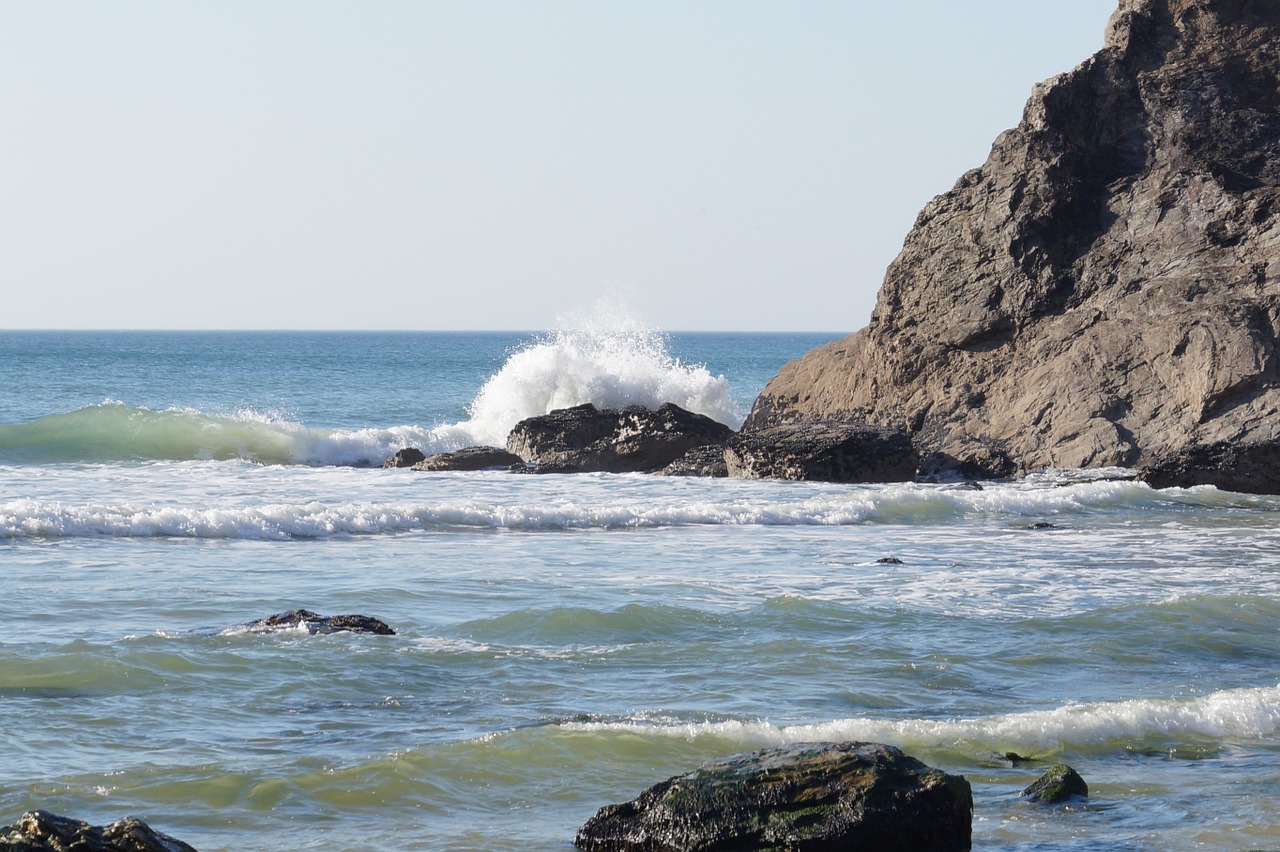 cornwall rock sea free photo