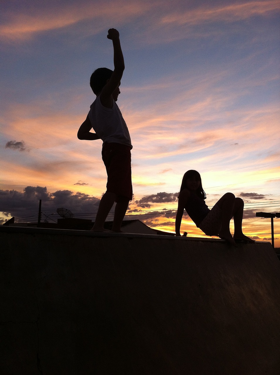 coromandel children sunset free photo