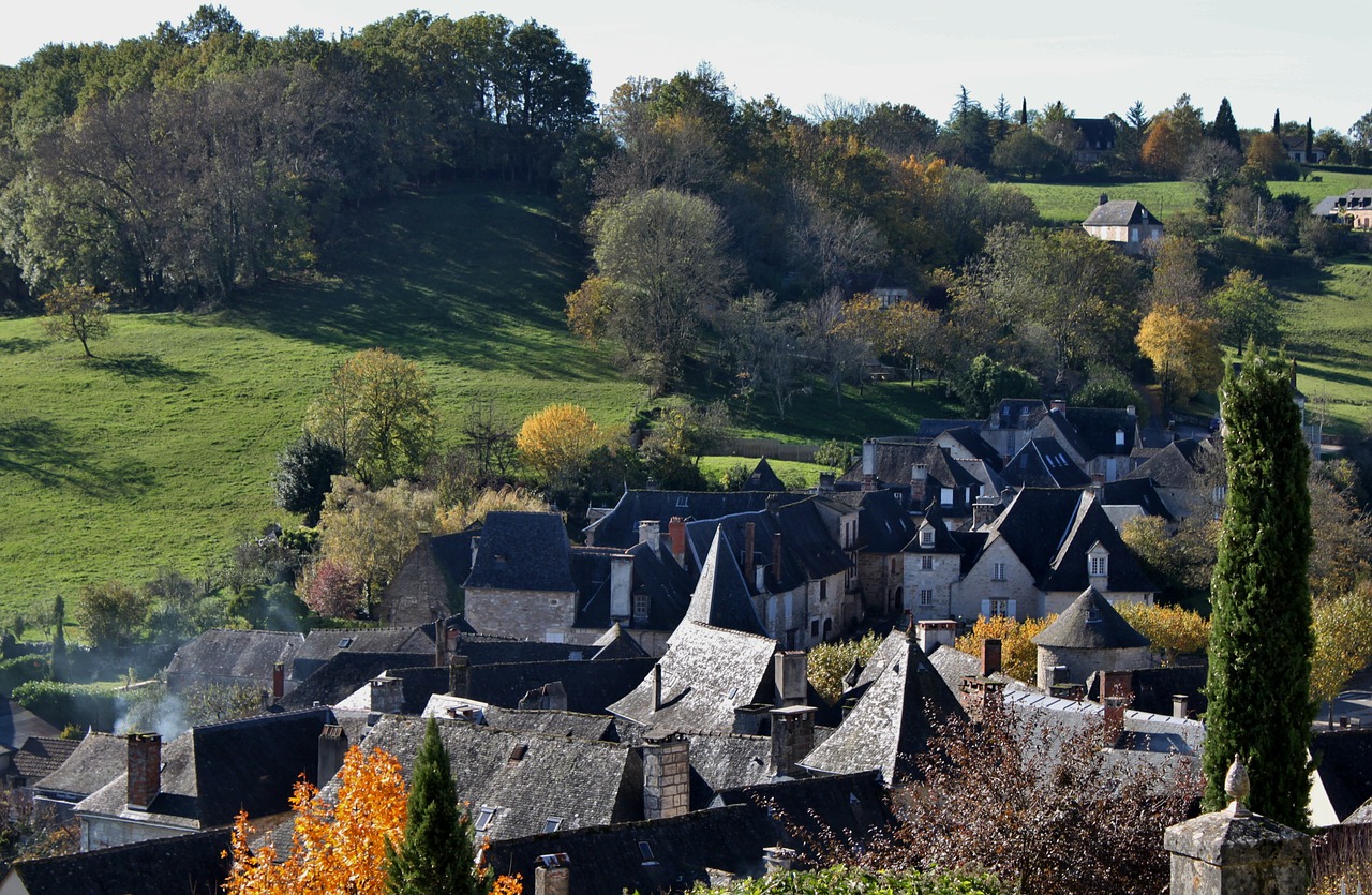 corrèze lauze roofs landscape free photo