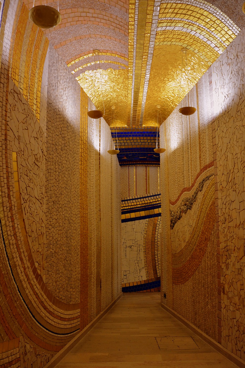 corridor  generously sized  mosaics free photo