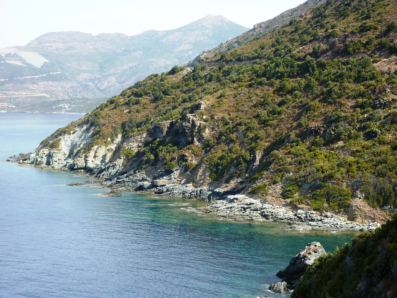 corsica coast coastal road free photo