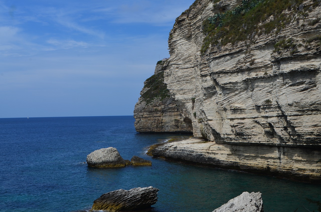 corsica  bonifacio  cliffs free photo