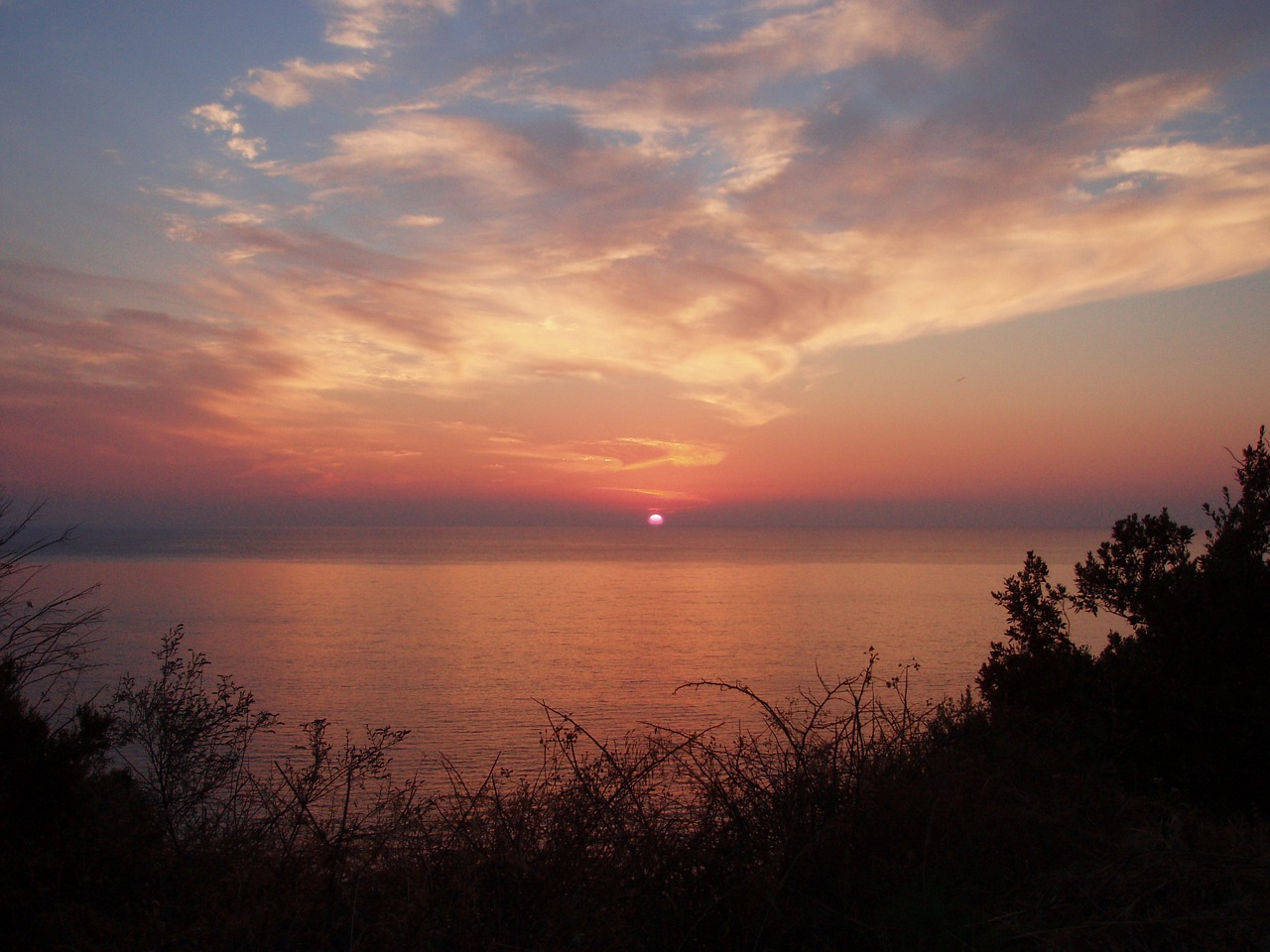 corsican sunset sun free photo