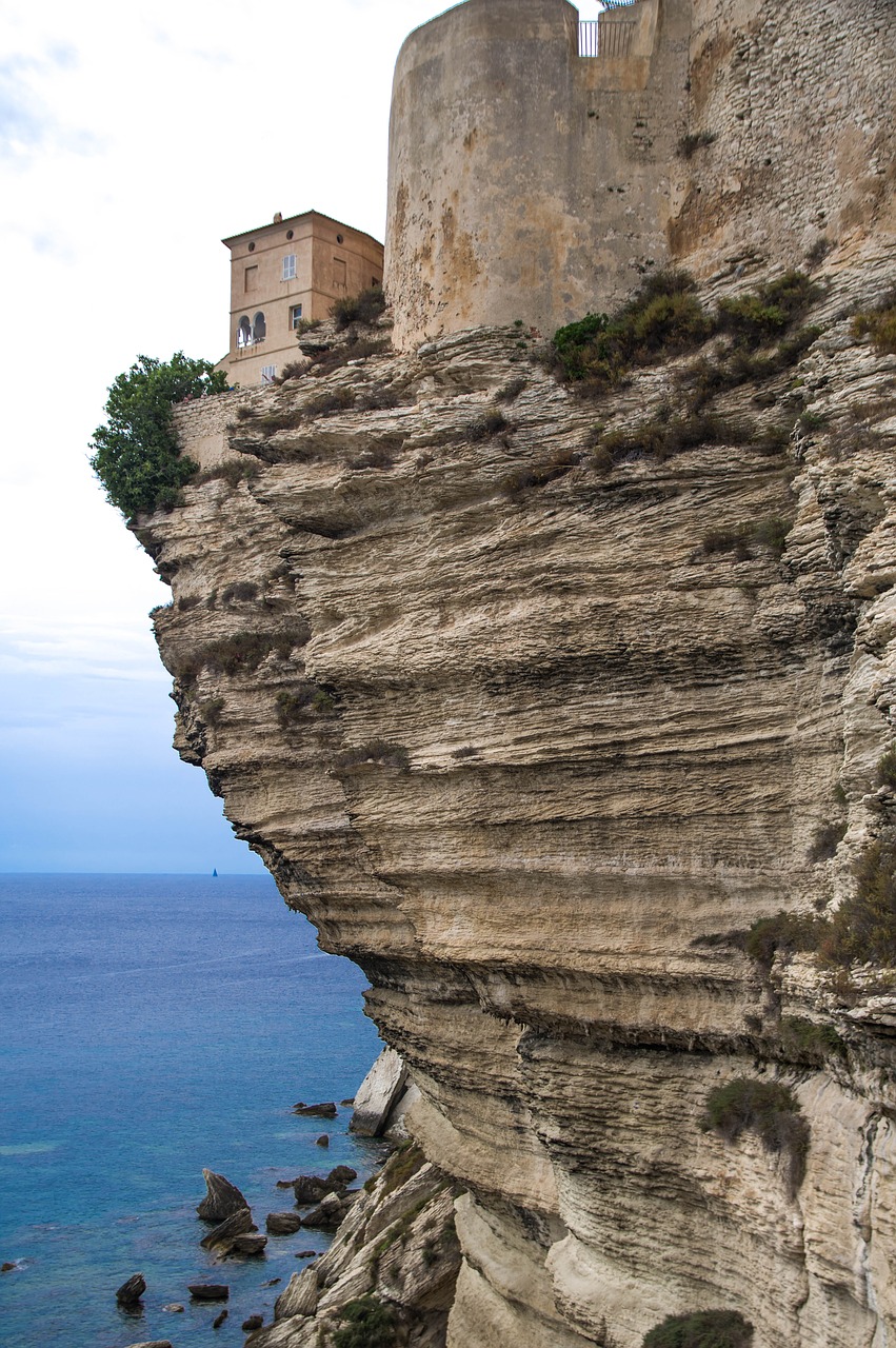 corsican  bonifacio  cliffs free photo