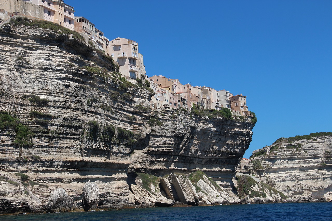 corsican  bonifacio  cliffs free photo