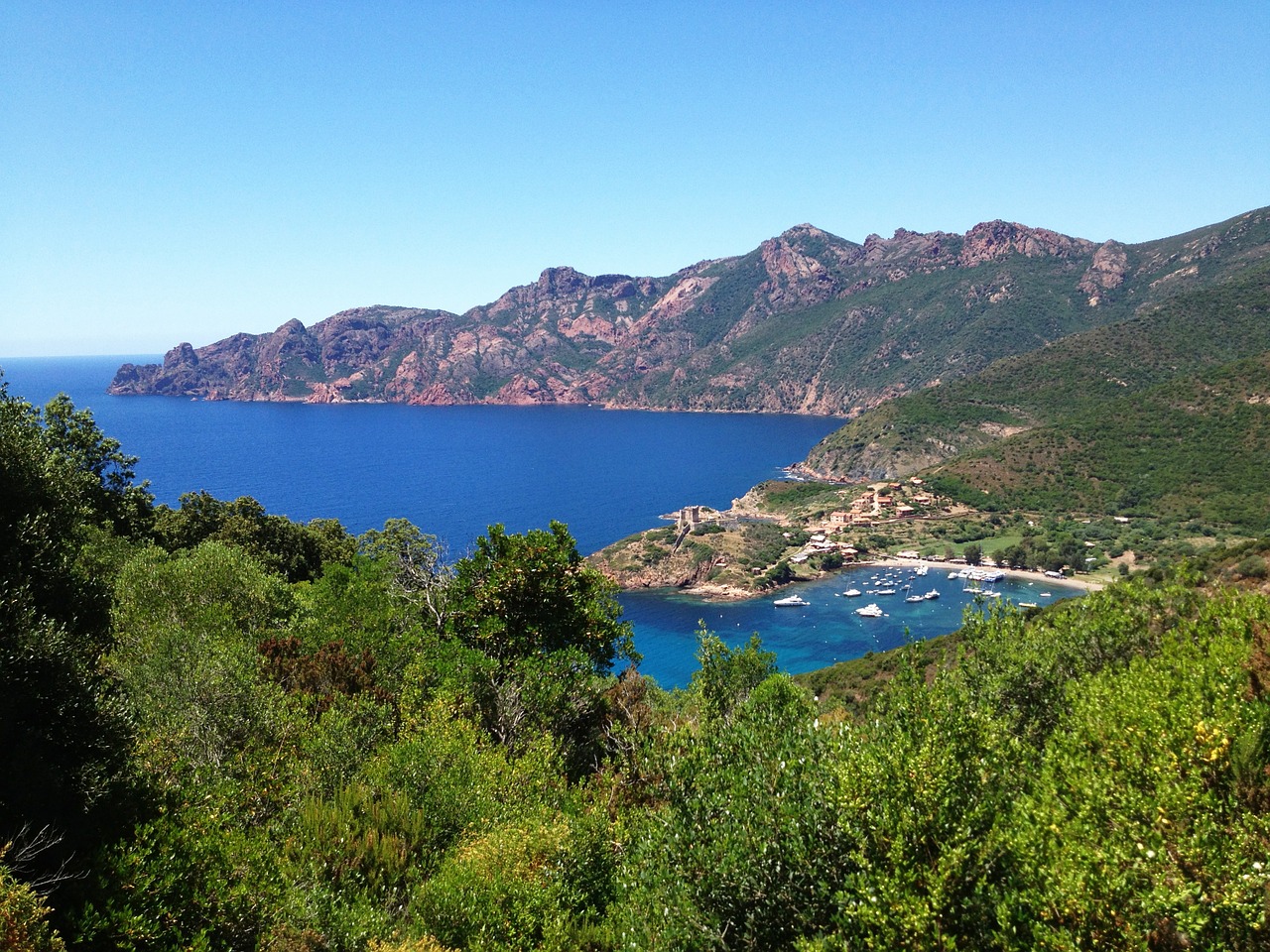 corsican sea landscape free photo