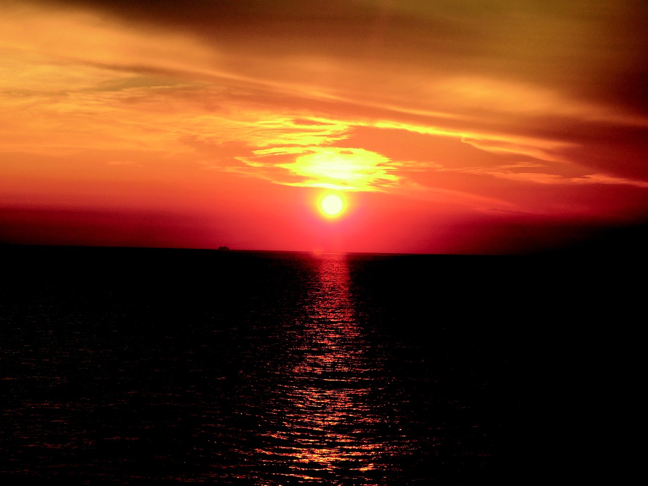 corsican sunset ocean free photo