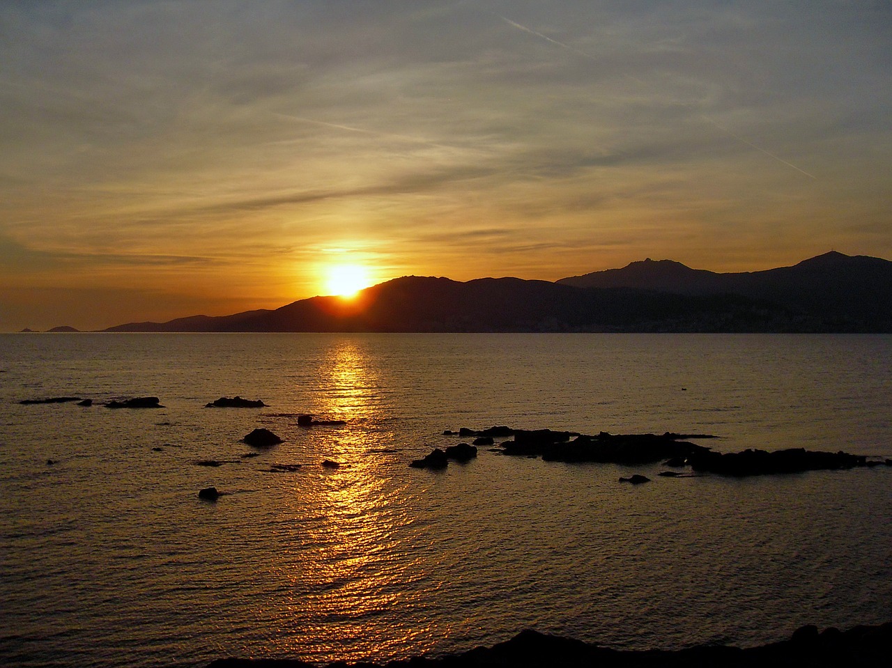 corsican ajaccio sunset free photo
