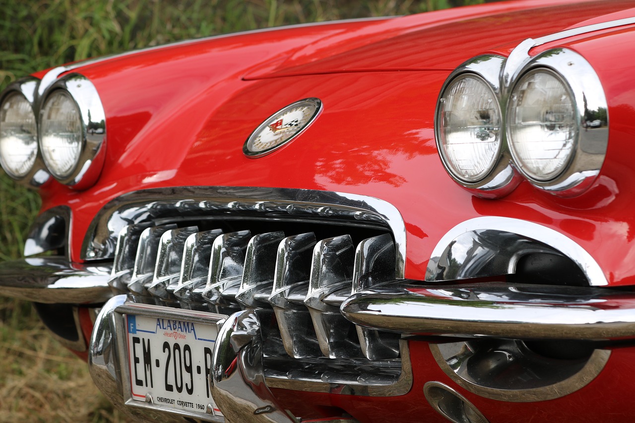 corvette  car  red free photo