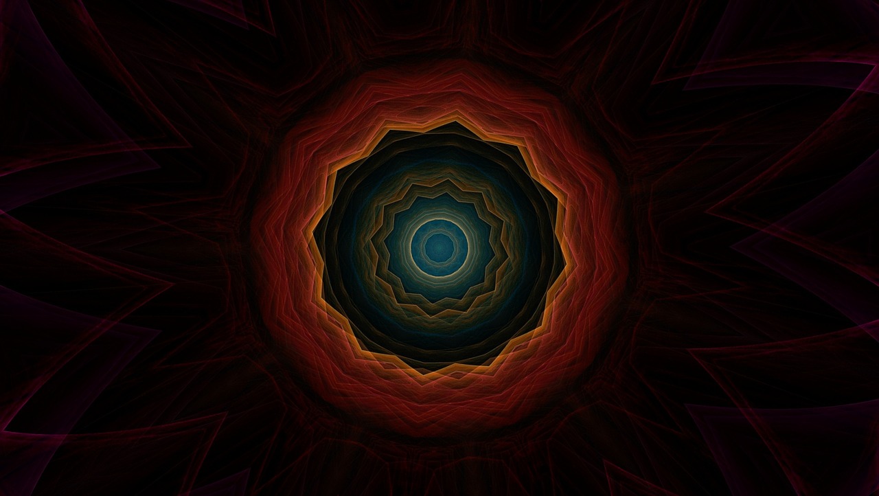 cosmic eye kaleidoscope art pattern free photo