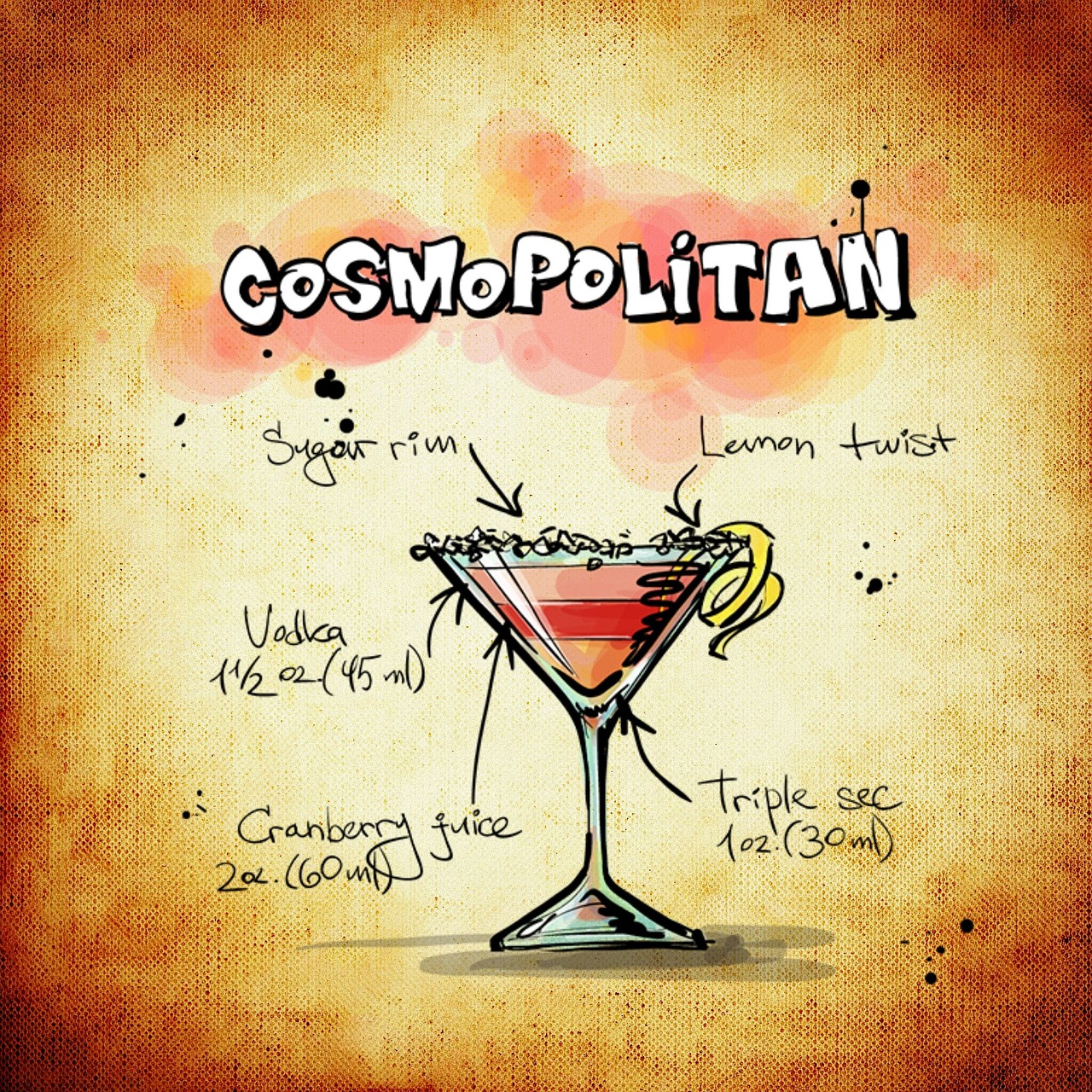 cosmopolitan cocktail drink free photo