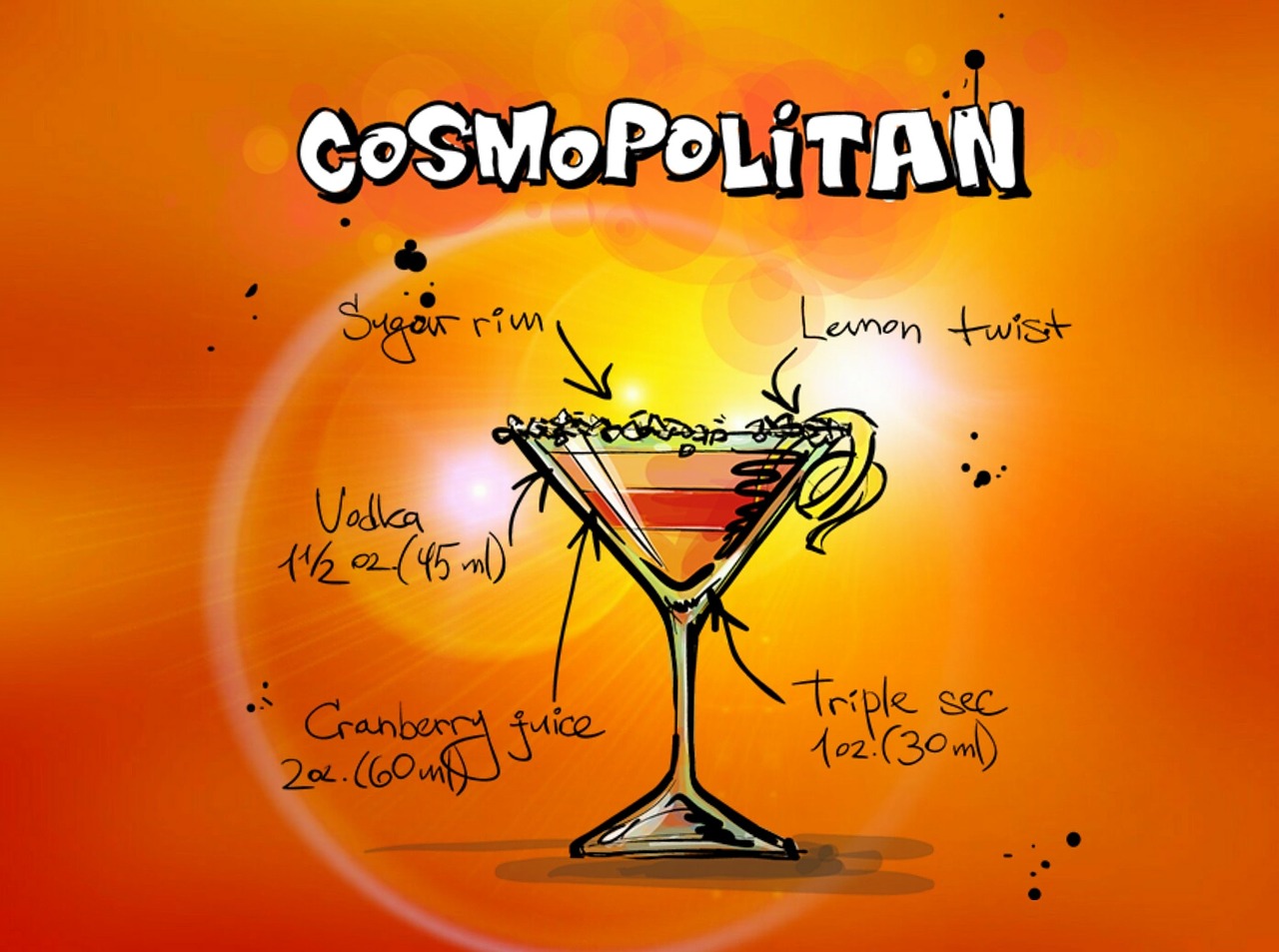 cosmopolitan cocktail drink free photo