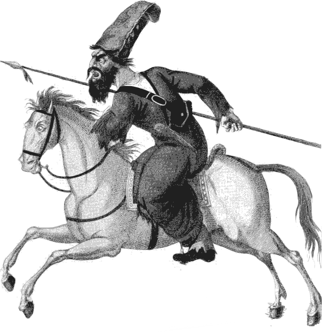 cossack medieval rider free photo