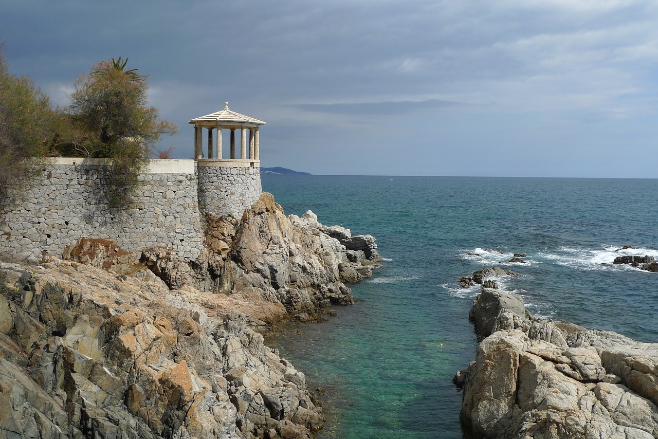 costa brava rocks coastal free photo