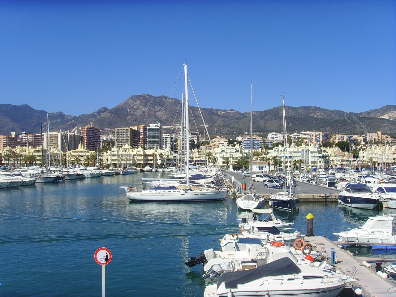 costa del sol marina boats free photo