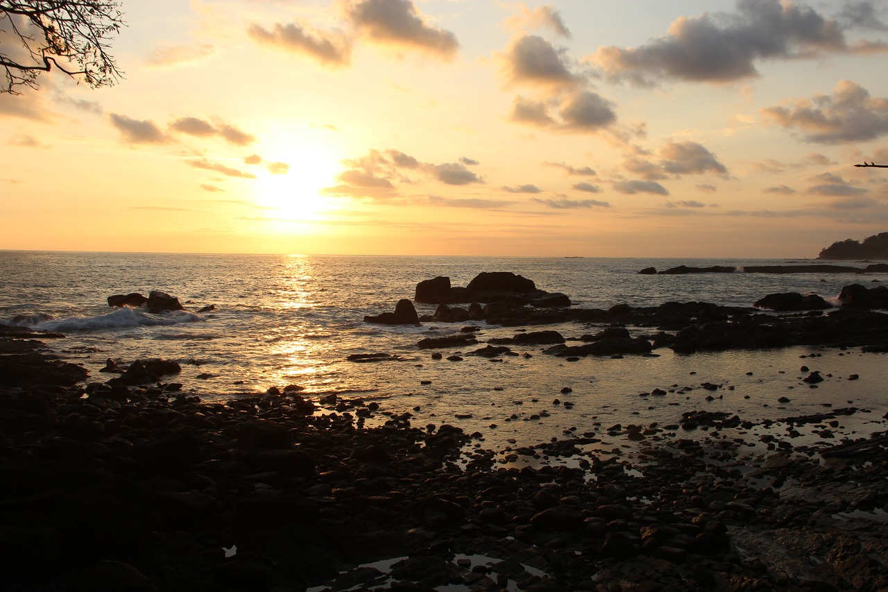 costa rica america sunset free photo
