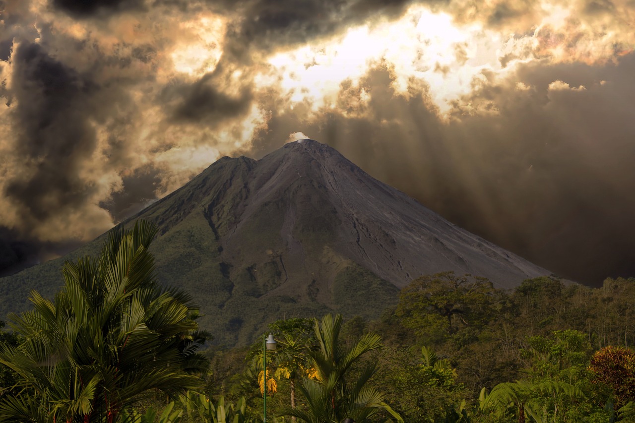 costa rica volcano landscape free photo