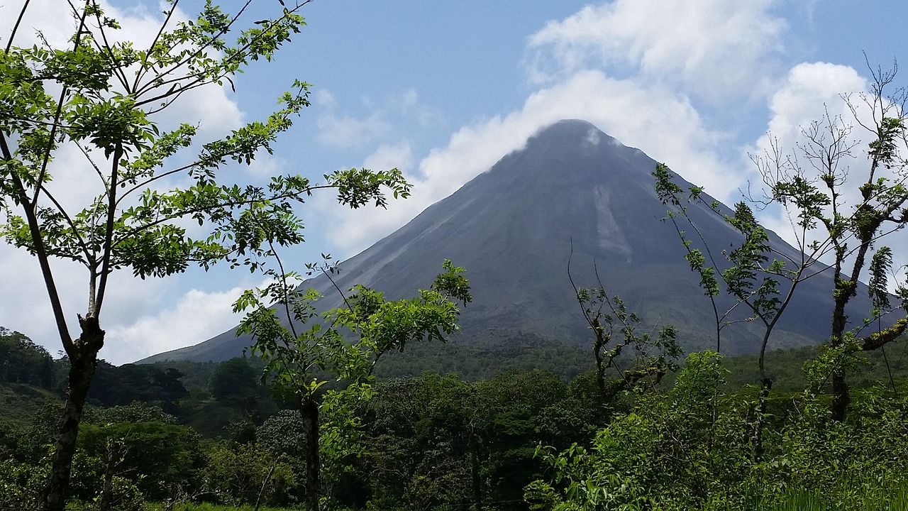 costa rica volcano central america free photo