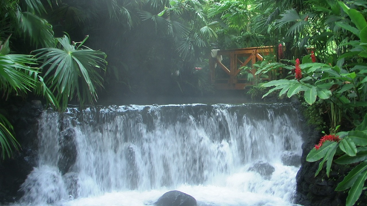 costa rica hot water arenal volcano free photo