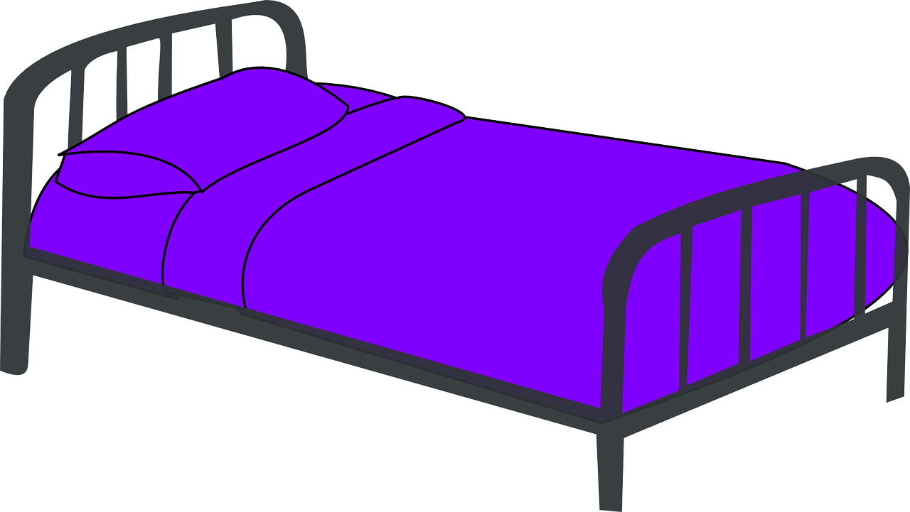cot purple bed free photo