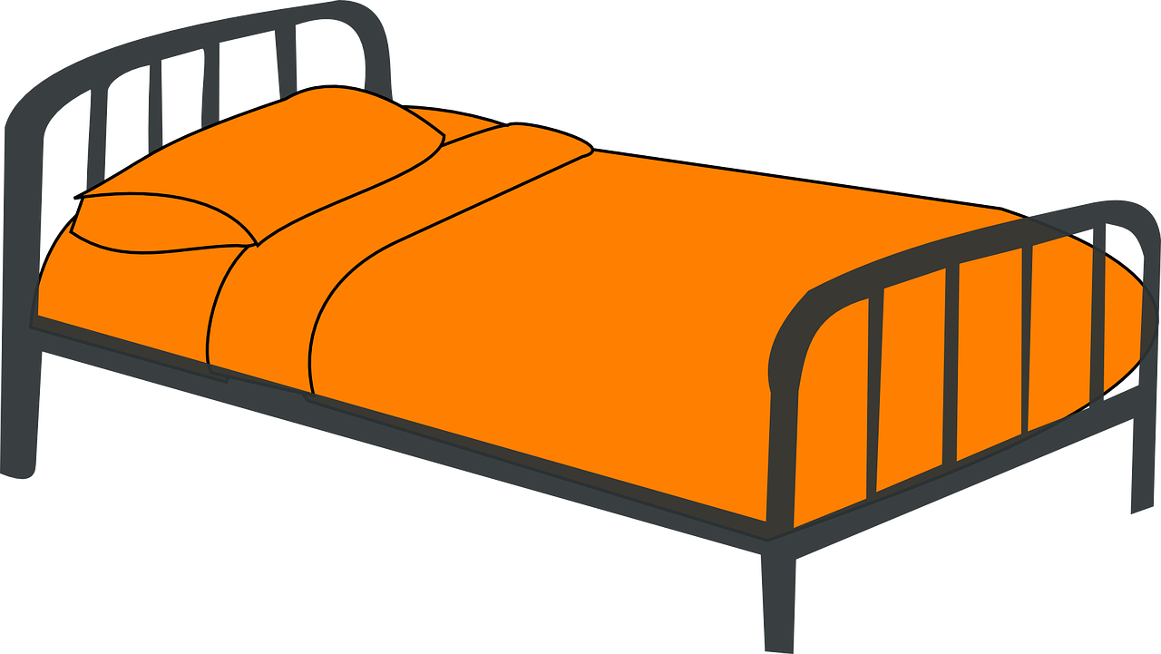 cot bed orange free photo