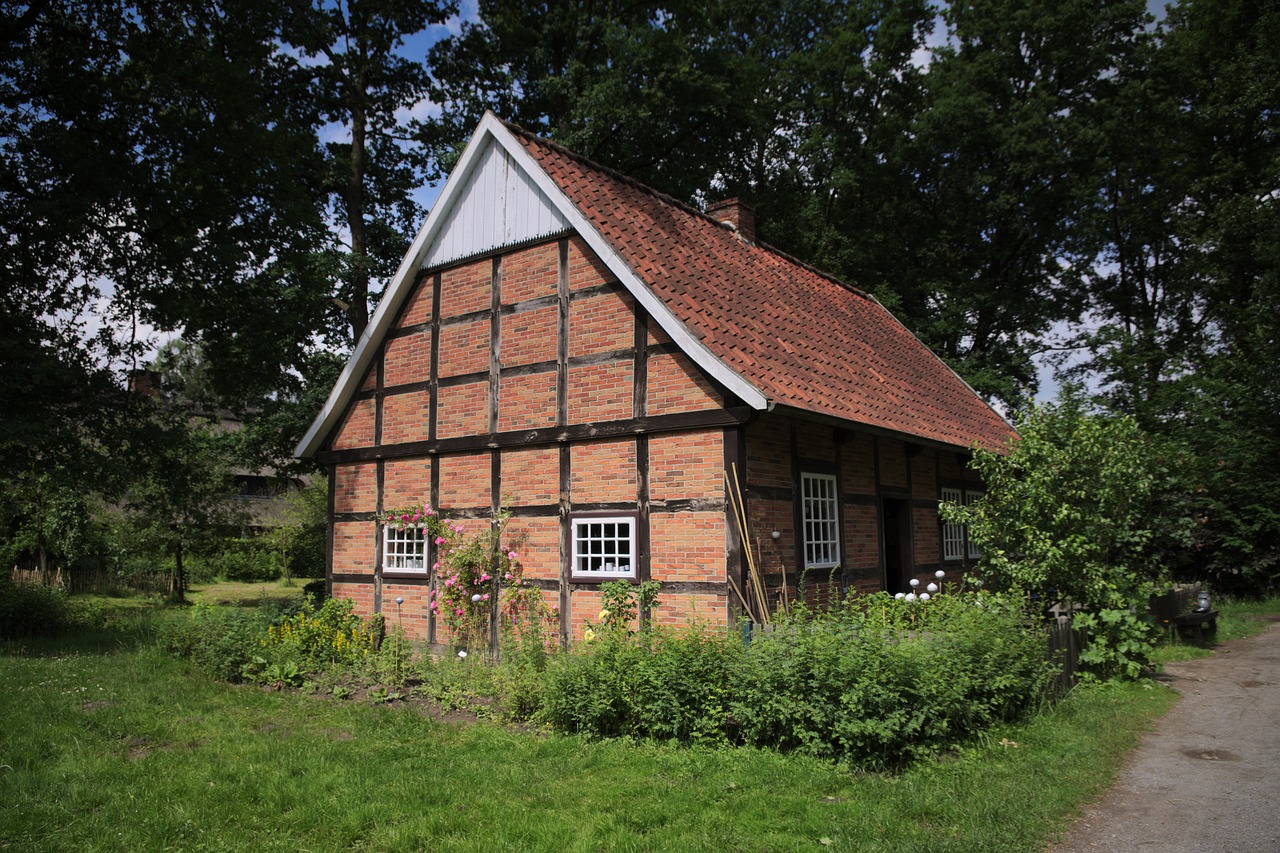 cottage truss museum village free photo