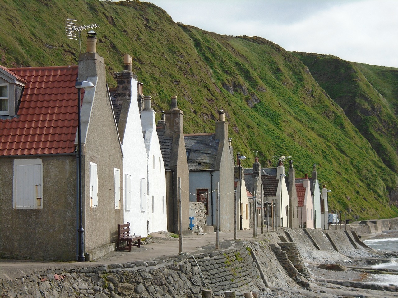 cottages scotland landscape free photo
